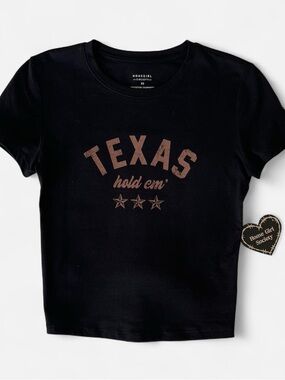 Black Texas Hold ‘Em Baby Tee